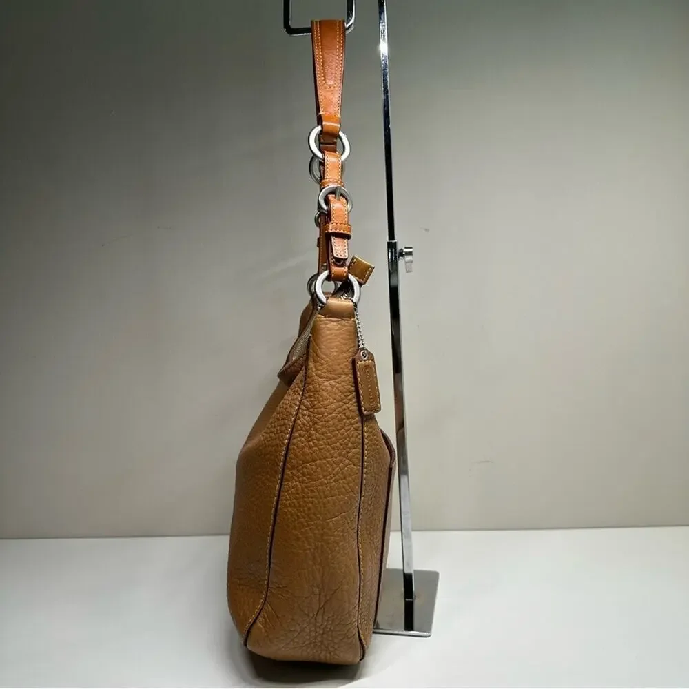 Vintage | Coach | Chelsea Pebbled Leather Hobo Bag | Brown | F05S-8E98